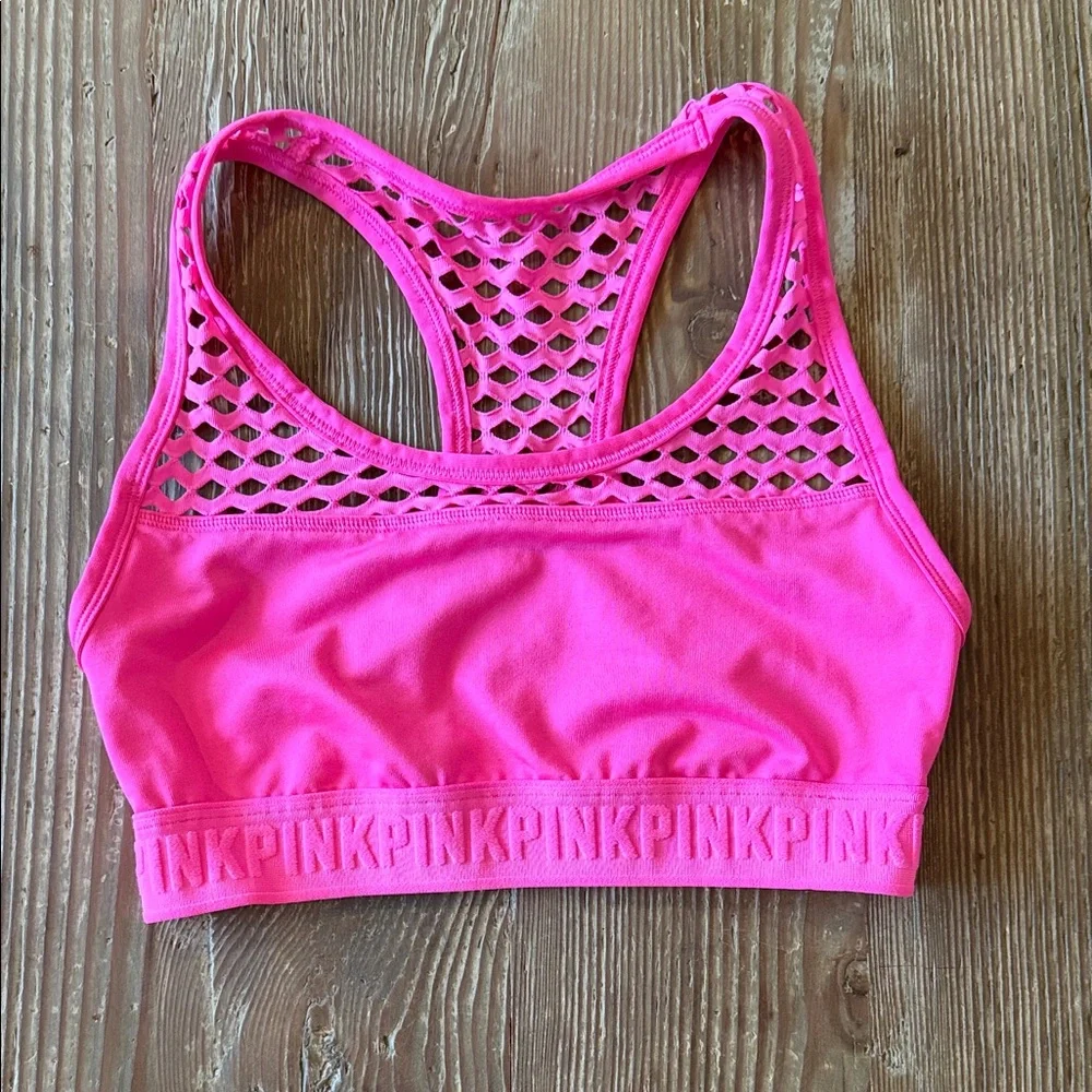 PINK Victoria's Secret Neon Pink Sports Bra